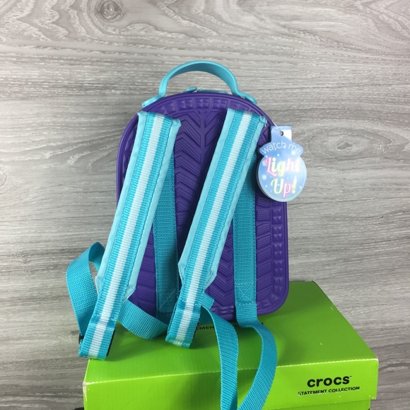 Crocs Purple Butterfly Light Up Backpack - Picture 3 of 7